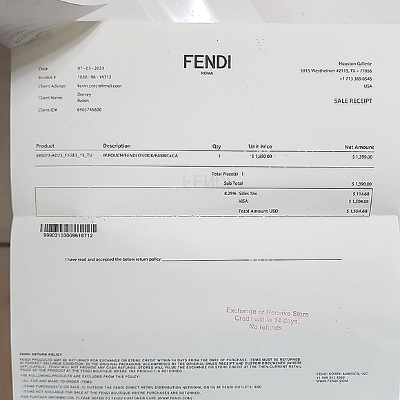 Fendi zucca baguette pouch - Picture 11 of 11